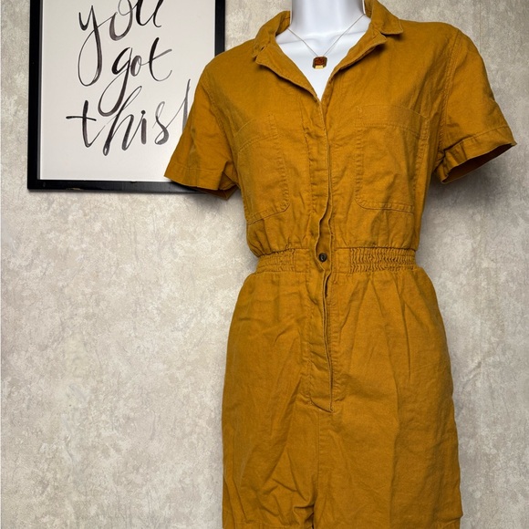 Universal Thread Mustard Button-Up Dress - Picture 12 of 16